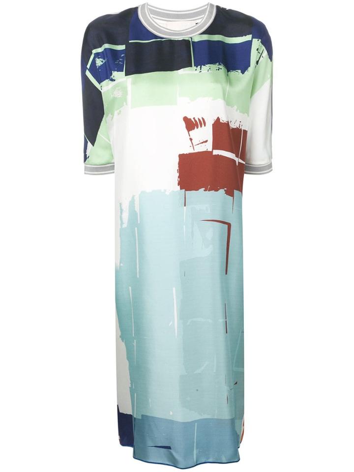 Rohka Printed Midi Dress - White