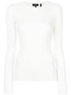 Theory - Ribbed Slim-fit Jumper - Women - Merino - M, White, Merino