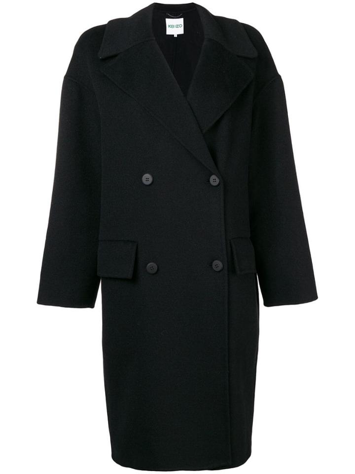 Kenzo Oversized Coat - Black