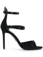 Versace Signature Medusa Strap Sandals - Black