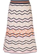 M Missoni Textured-knit Skirt - Pink