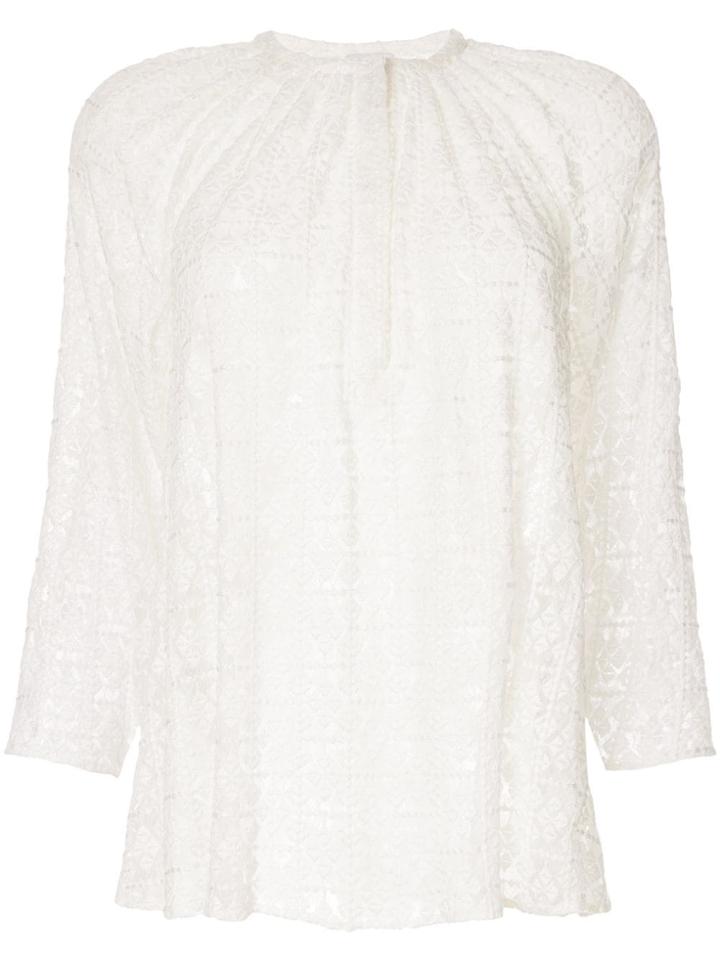 Giambattista Valli Patterned Blouse - White