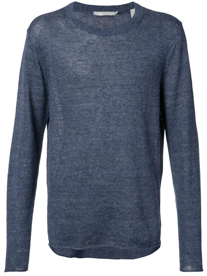 Vince - Knitted Top - Men - Linen/flax - Xl, Blue, Linen/flax