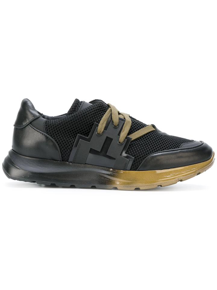 Marcelo Burlon County Of Milan Panelled Lace-up Sneakers - Black