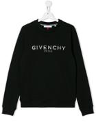 Givenchy Kids Teen Logo Print Sweatshirt - Black