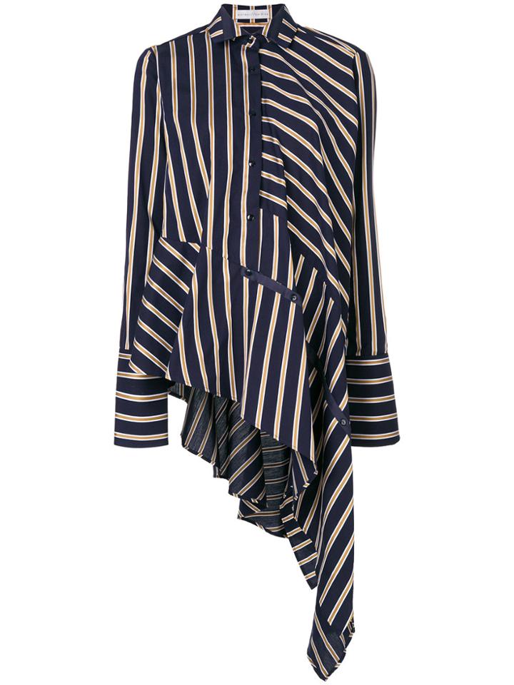 Palmer / Harding Asymmetric Striped Shirt - Blue