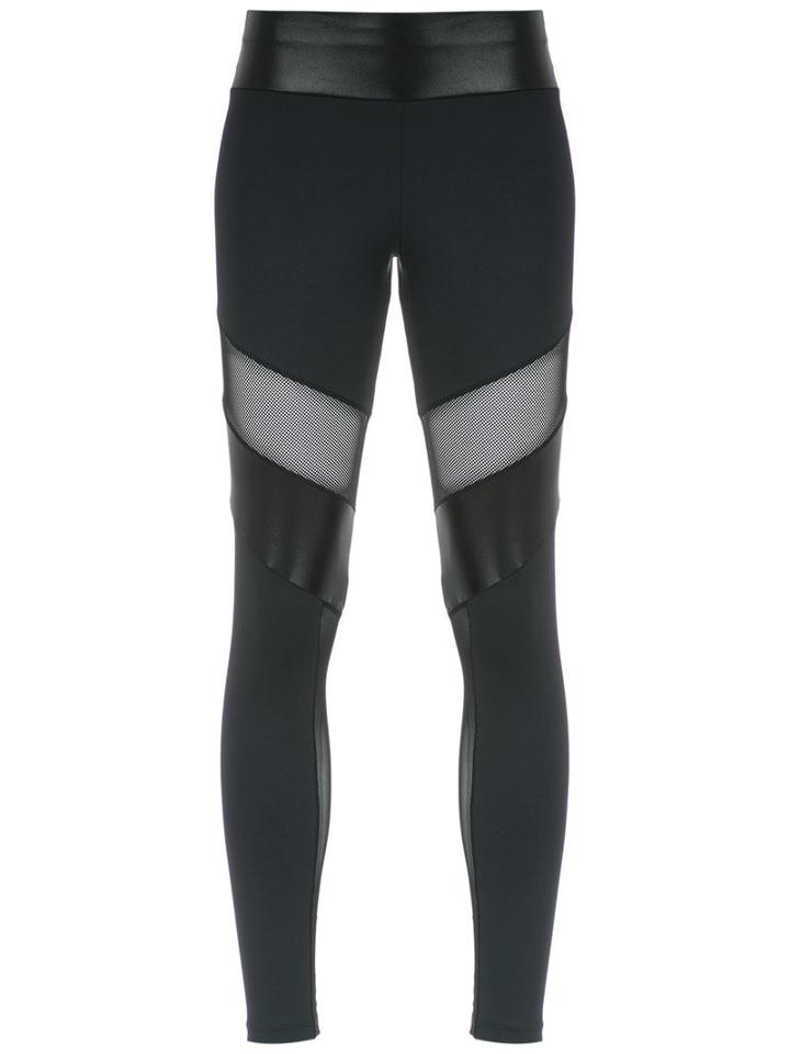 Giuliana Romanno - Mesh Leggings - Women - Polyamide/spandex/elastane - M, Black, Polyamide/spandex/elastane