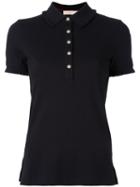 Tory Burch - Lacey Polo Shirt - Women - Cotton/spandex/elastane/modal - Xs, Black, Cotton/spandex/elastane/modal
