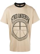Astrid Andersen Classic Contrasting Neckline T-shirt, Men's, Size: Small, Nude/neutrals, Cotton/spandex/elastane