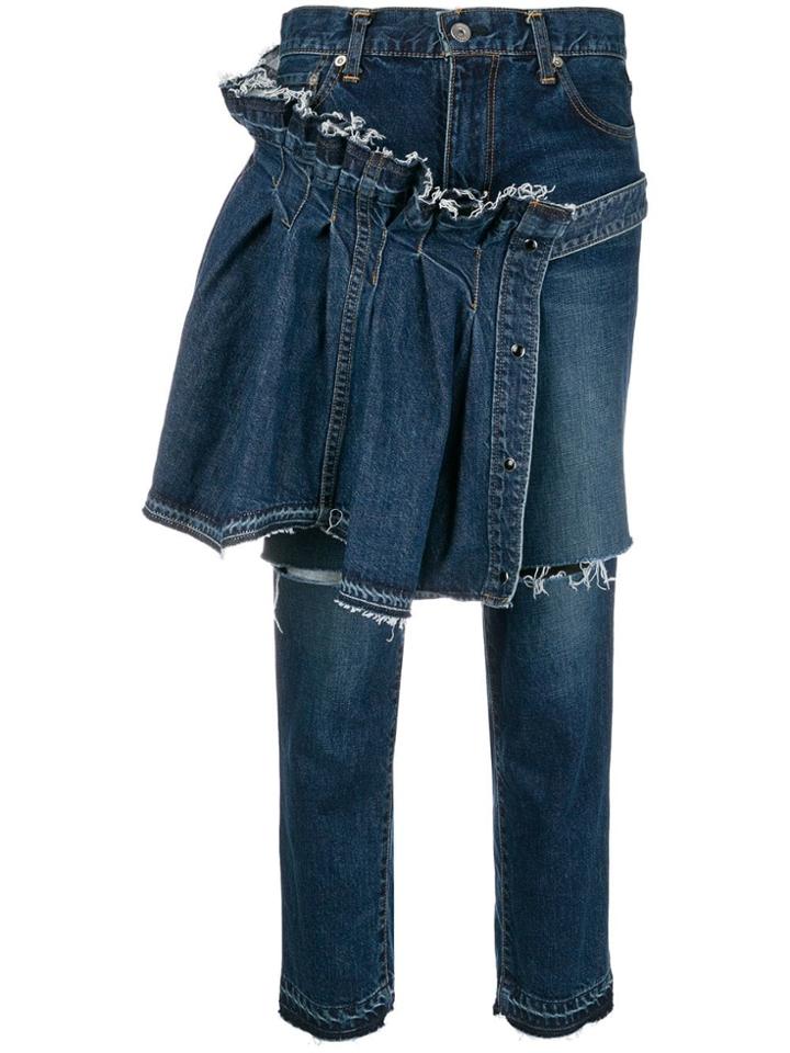 Sacai Straight Leg Jeans - Blue
