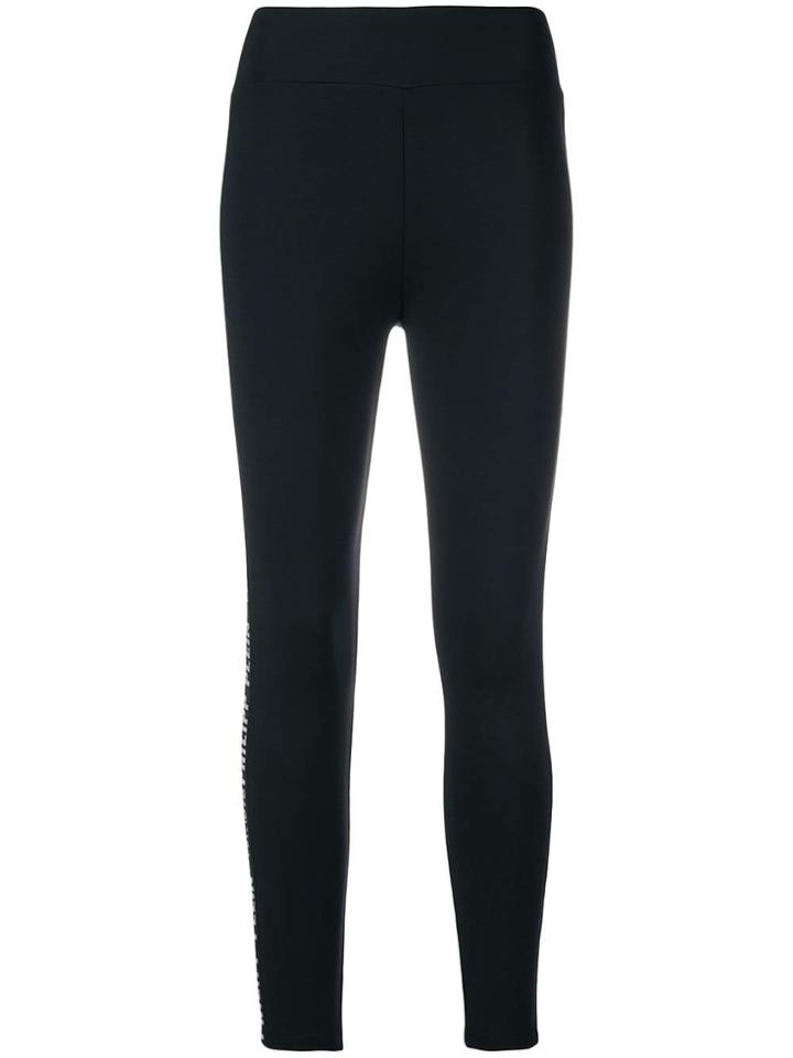 Philipp Plein Side Logo Print Trousers - Black