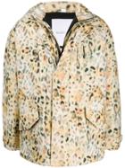 Napa By Martine Rose Leopard Print Padded Coat - Yellow