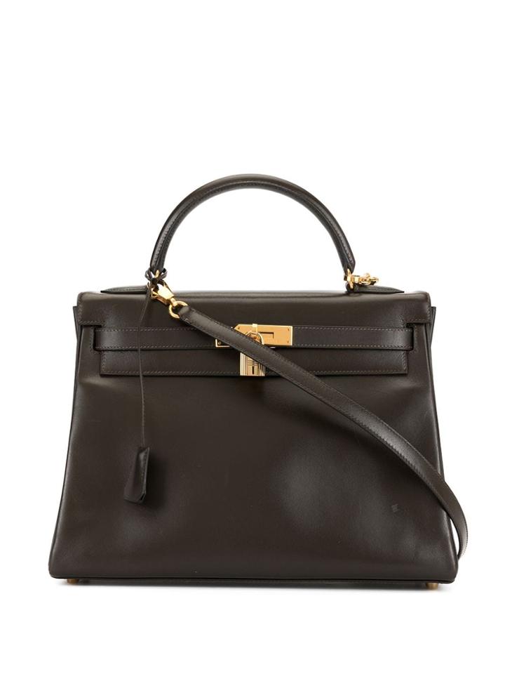 Hermès Pre-owned 1996 Kelly 32 Retourne Tote - Brown