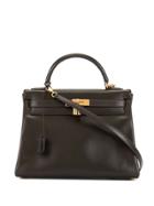 Hermès Pre-owned 1996 Kelly 32 Retourne Tote - Brown