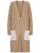 Astraet Contrast Pocket Cardigan - Nude & Neutrals