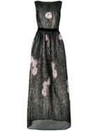 Talbot Runhof Magnolia Embellished Long Dress - Black
