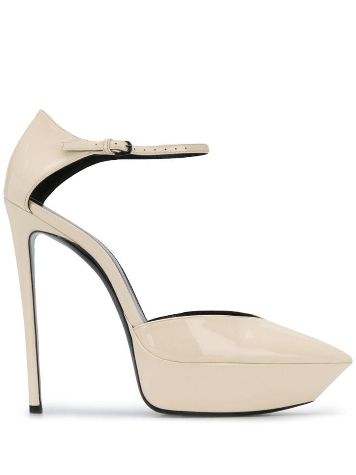 Saint Laurent Betty 110 Platform Pumps - Neutrals