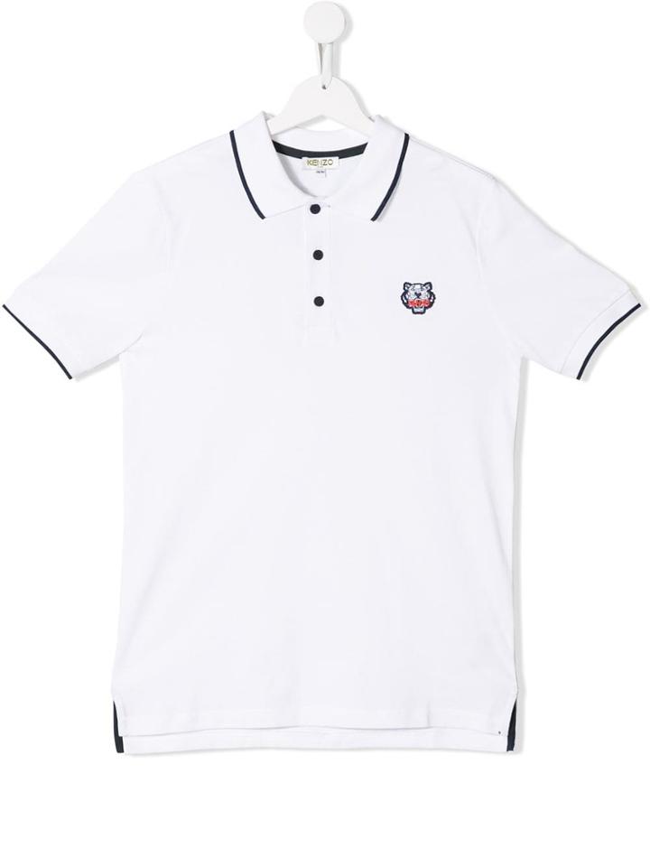 Kenzo Kids Logo Polo T-shirt - White