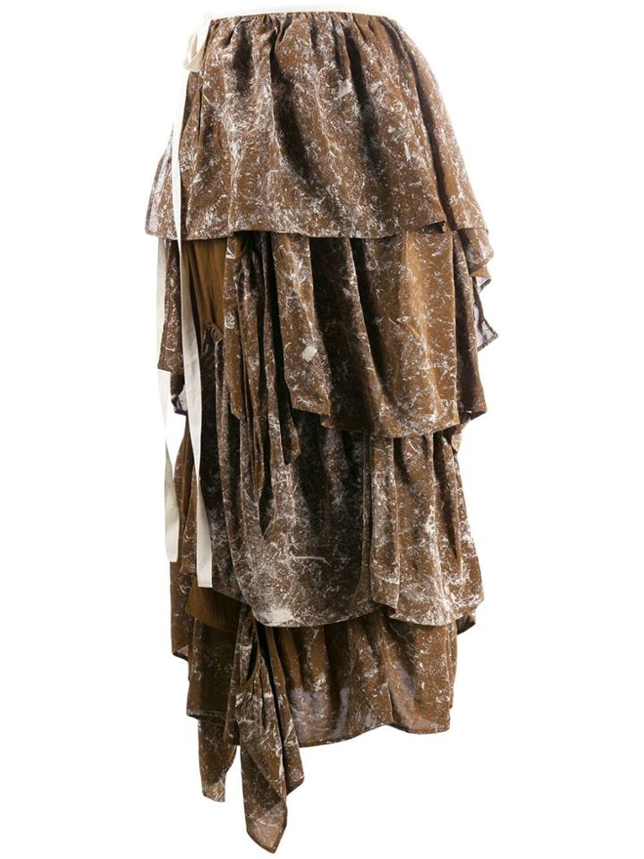 Uma Wang Tiered Shirt - Brown