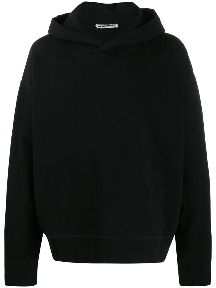 Jil Sander Loose-fit Plain Hoodie - Black