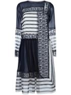 Alberta Ferretti Contrast Panel Dress - Blue