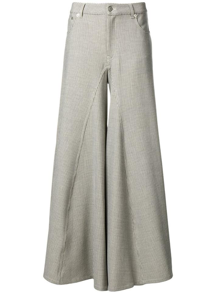 Mm6 Maison Margiela Check Pattern Palazzo Pants - Neutrals