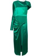Dion Lee Satin Knot Dress - Green