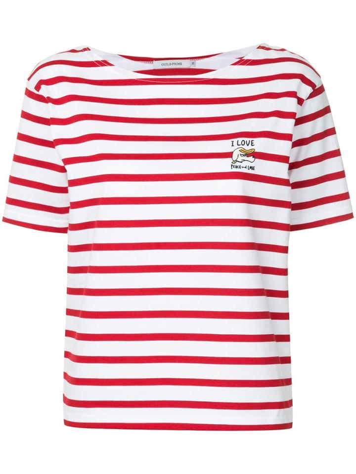 Guild Prime Striped Short-sleeve T-shirt - White