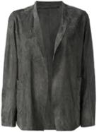 Open-front Jacket - Women - Leather - 42, Grey, Leather, Salvatore Santoro