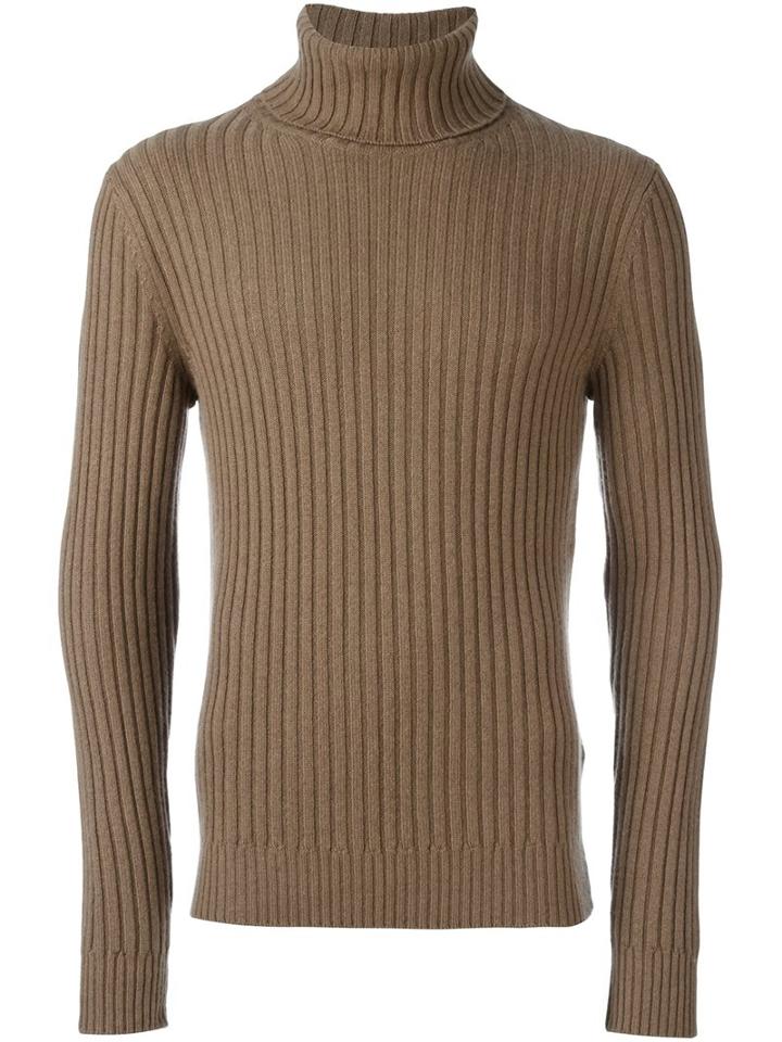 Dolce & Gabbana Ribbed Jumper, Men's, Size: 52, Nude/neutrals, Cashmere