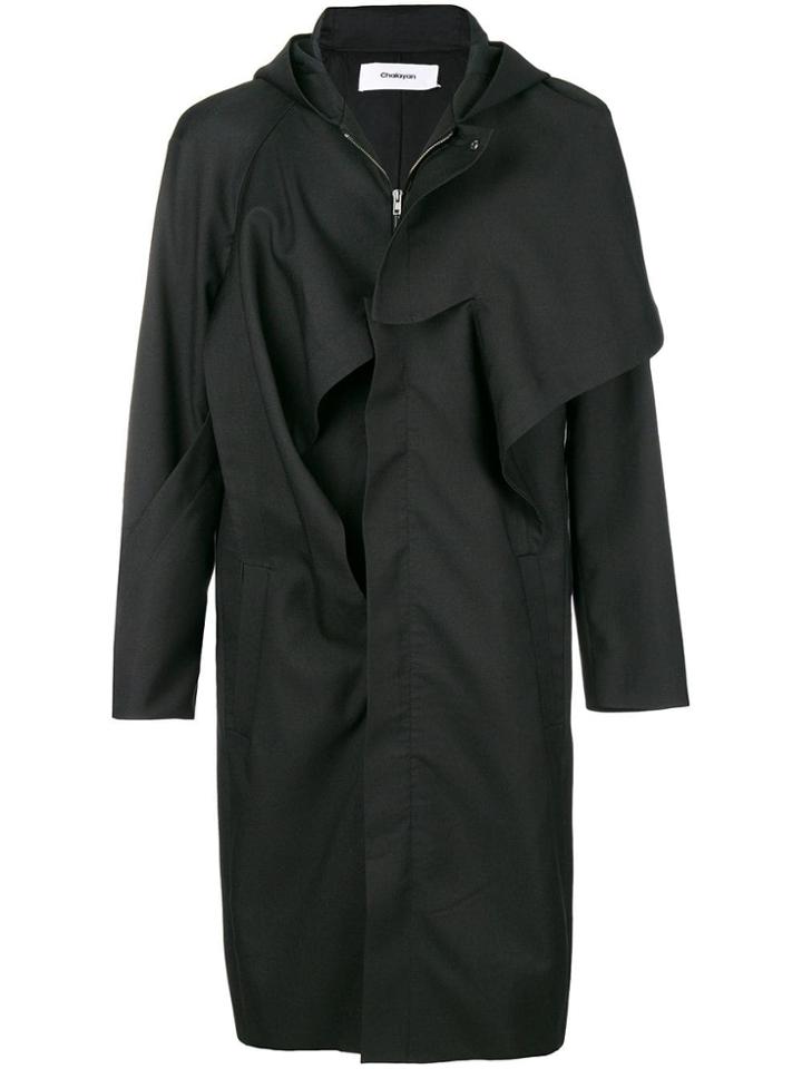 Chalayan Hooded Mac - Black