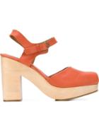 Rachel Comey Dekalb Clogs, Women's, Size: 38, Yellow/orange, Leather/wood/rubber