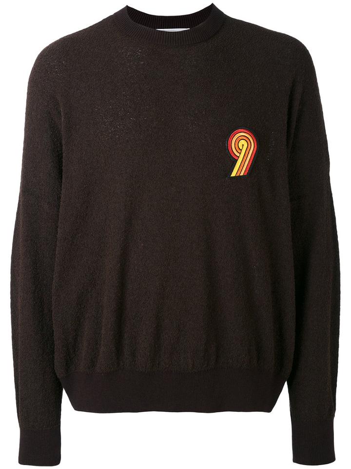 Ami Alexandre Mattiussi - 9 Patch Boxy Sweater - Men - Cotton/polyamide - L, Brown, Cotton/polyamide
