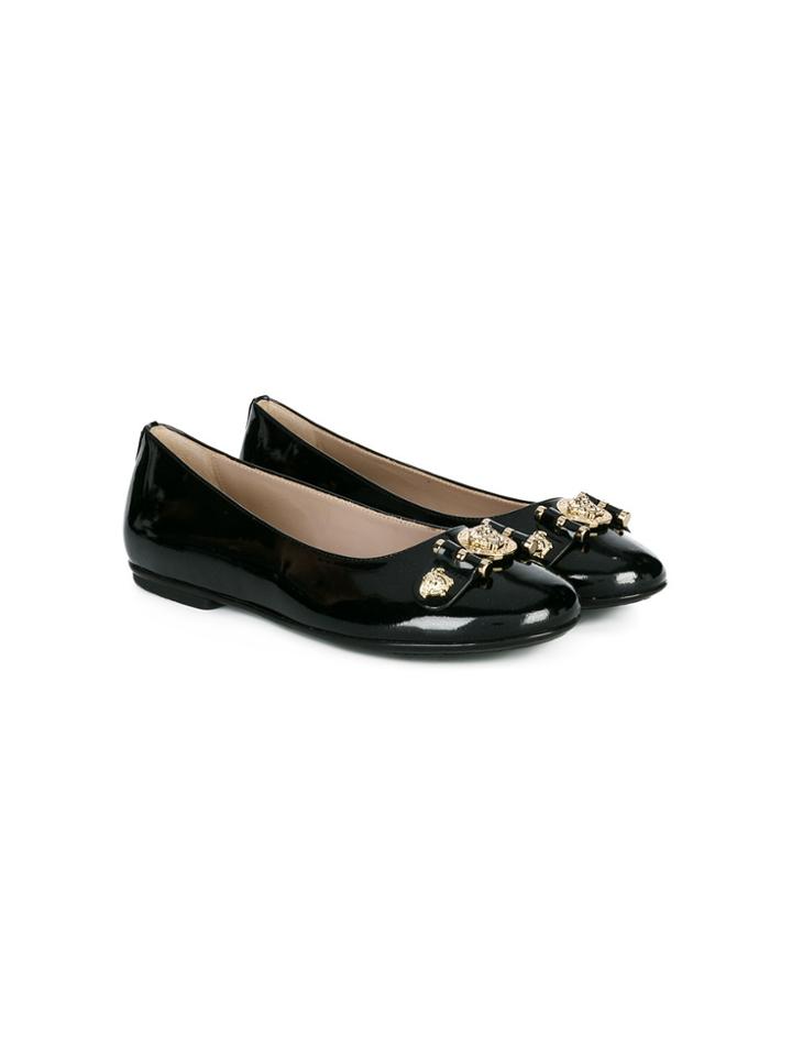 Young Versace Teen Embellished Ballerinas - Black