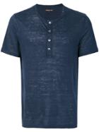 Michael Michael Kors Grandad-collar T-shirt - Blue