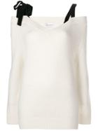 Red Valentino Off-the-shoulder Knit Jumper - White