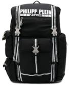 Philipp Plein Logo Strap Backpack - Black