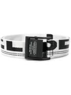Diesel Oversized Logo Tape Belt - White
