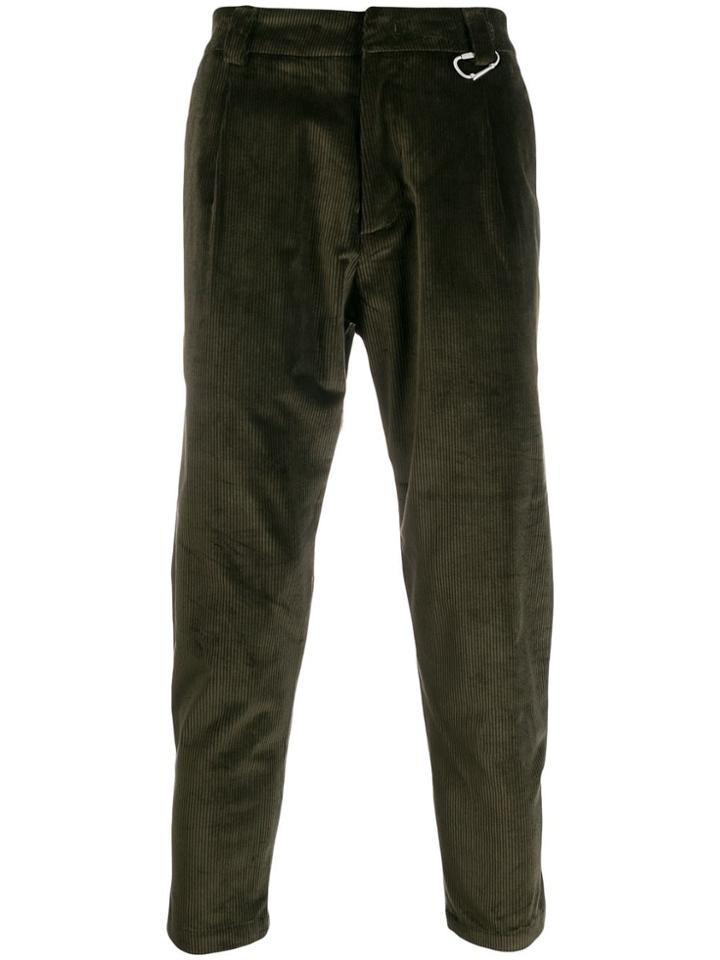 Low Brand Tapered Corduroy Trousers - Green