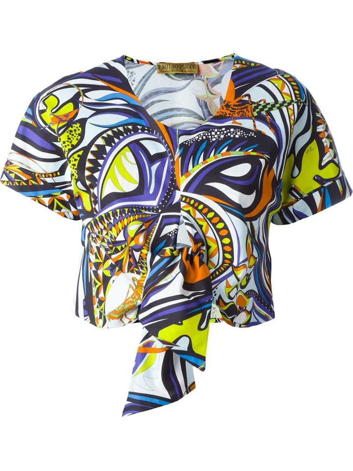 Emilio Pucci Printed Crop Top