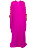 Emilio Pucci Lace-up Sleeves Kaftan Dress - Pink & Purple