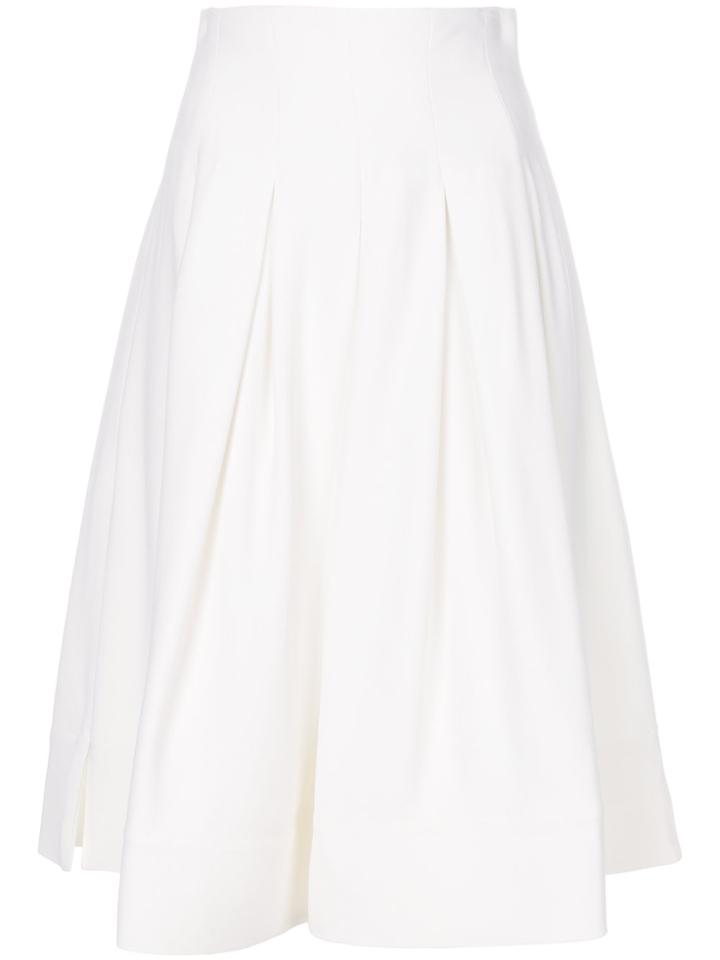 Khaite Full Pleated Skirt - White