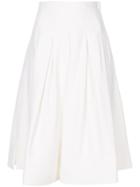 Khaite Full Pleated Skirt - White
