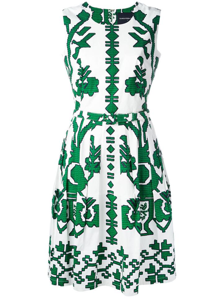 Samantha Sung 'rachel' Dress, Women's, Size: 10, White, Cotton/spandex/elastane