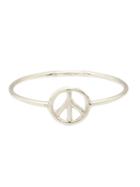 Aurelie Bidermann Thin Peace Ring, Women's, Size: 5, Metallic