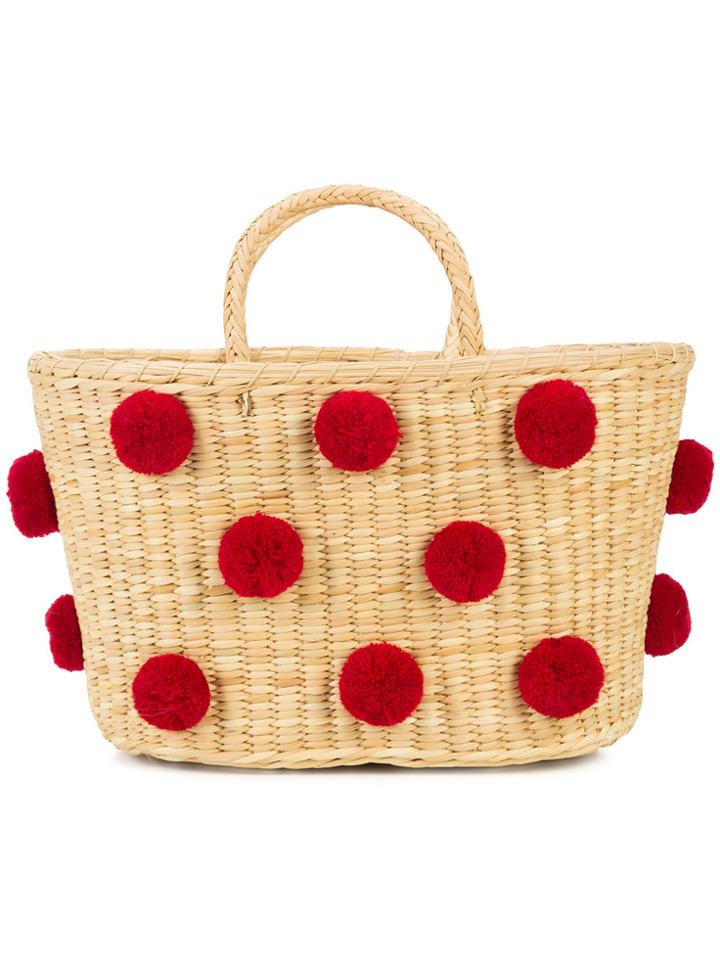 Nannacay Joana Pom Pom Tote - Nude & Neutrals