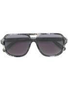 Stella Mccartney Eyewear Marble Effect Aviator Sunglasses - Black