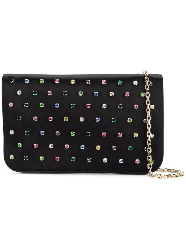 Red Valentino Crystal Embellished Bag - Black