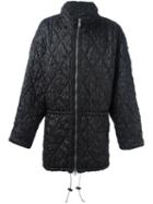 Issey Miyake Vintage Quilted Zip Coat, Men's, Size: Medium, Black