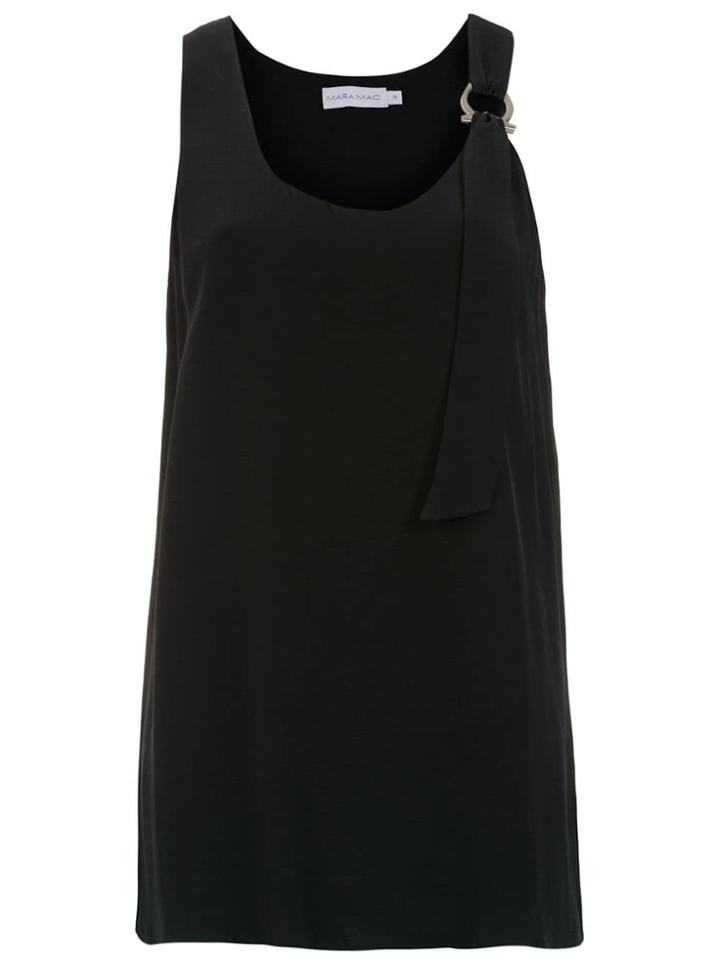 Mara Mac Top With Detail - Black